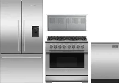 4 Piece Package Includes Refrigerator, Range, Hood And Dishwasher